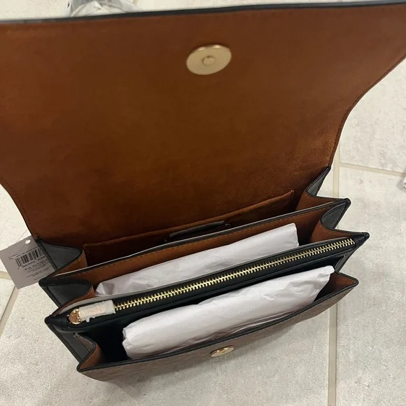 Coach Klare Crossbody Bag in Signature Canvas and Black Leather Purse CV978 - Picture 10 of 16